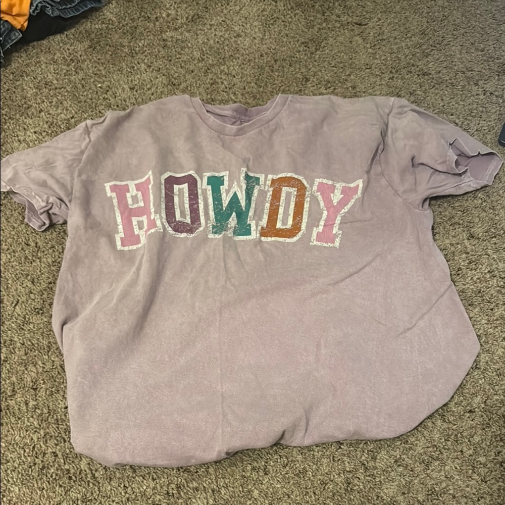 Kids 'Howdy' Graphic T-Shirt - Purple